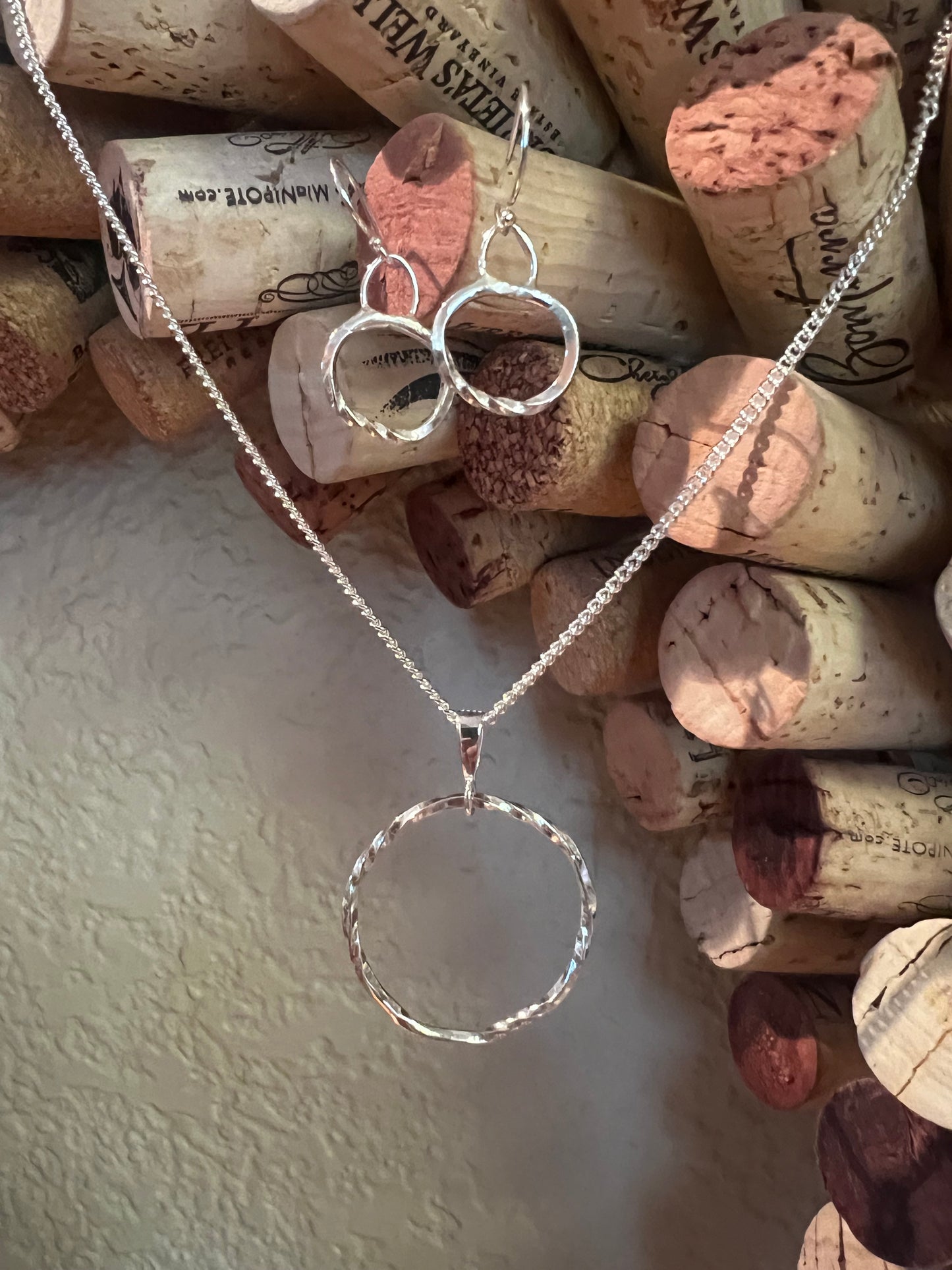 Twisty Hoop necklace and earring set