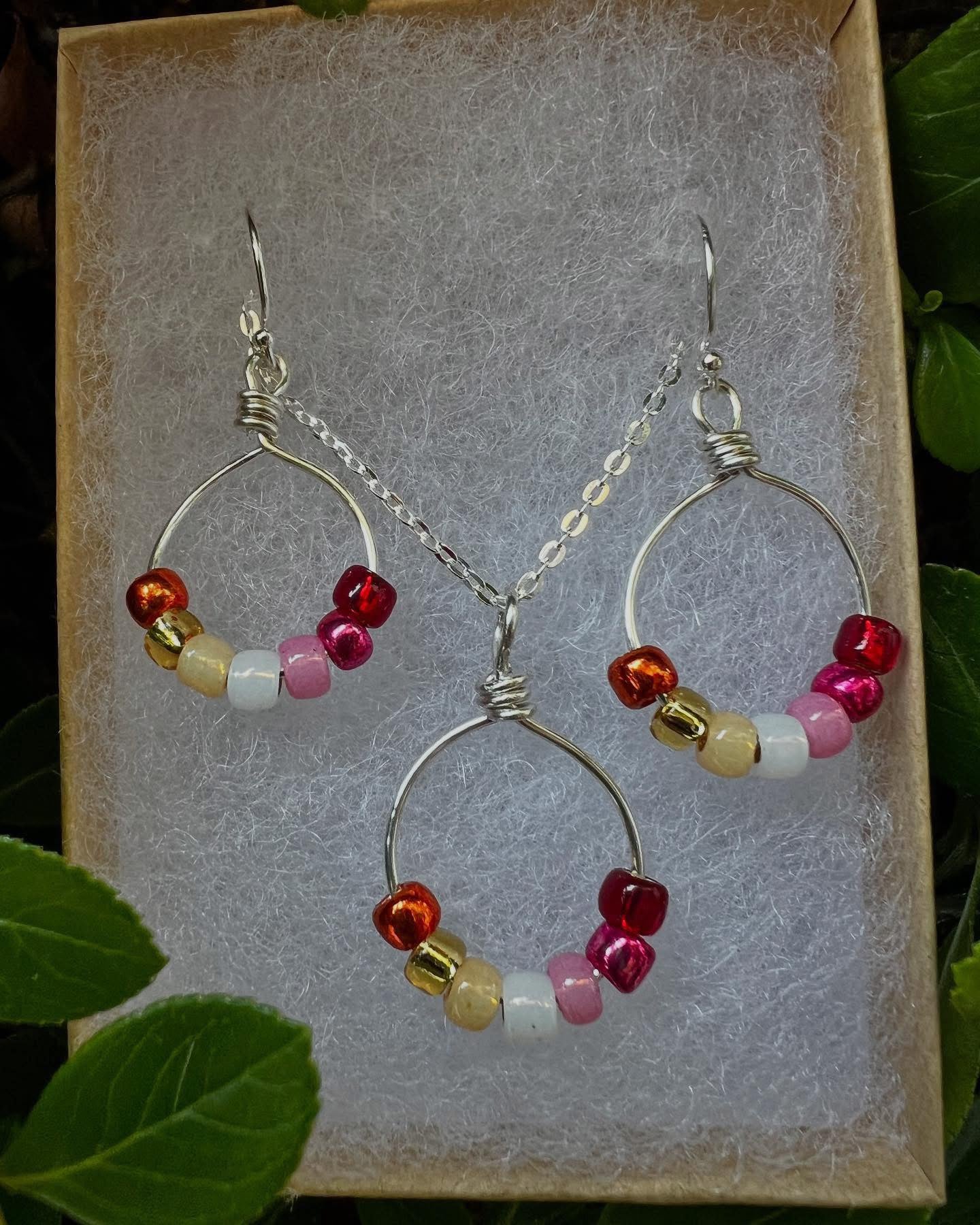 PRIDE Hoop Necklace and Earring Set