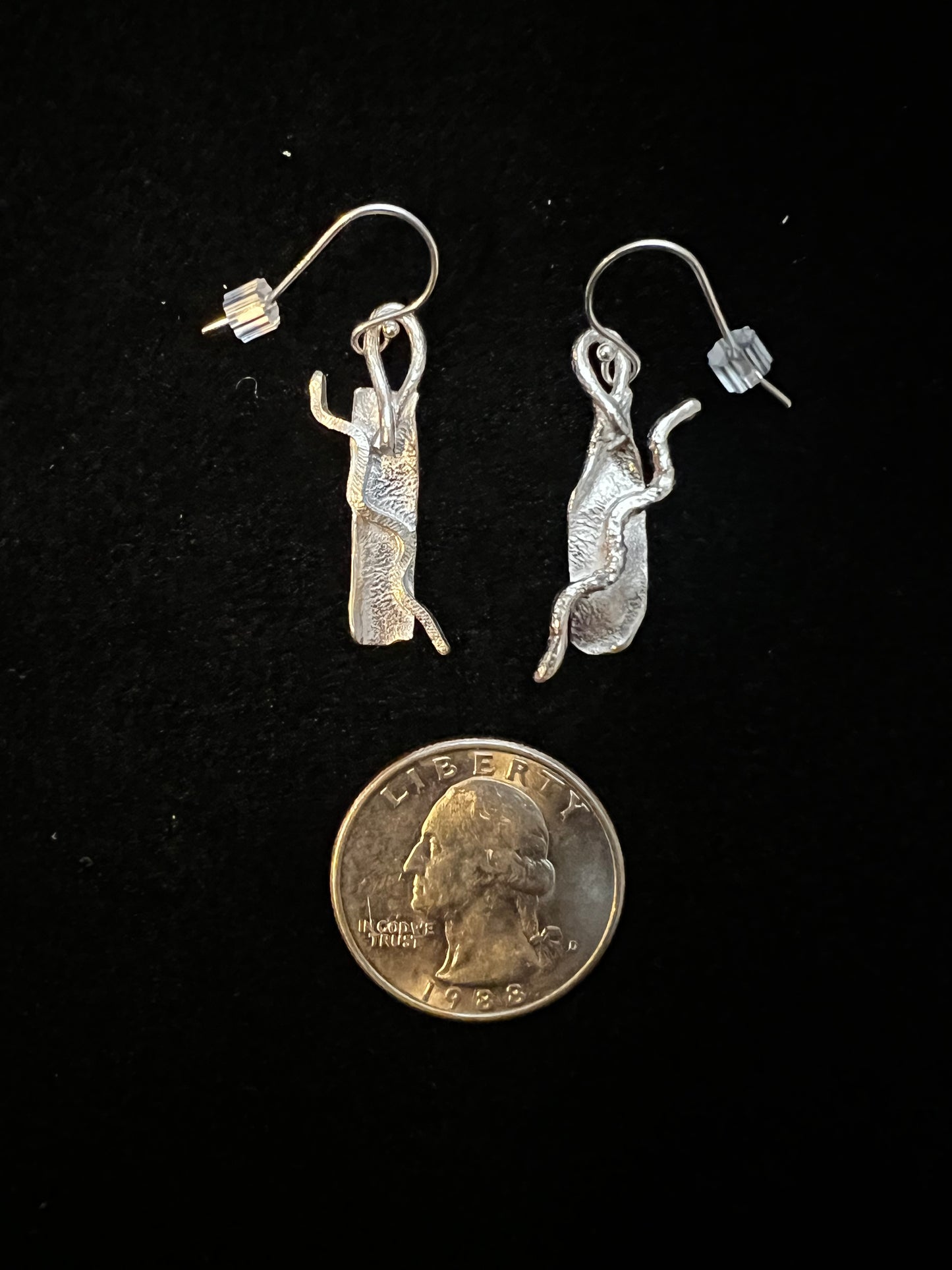 Fused Silver Earrings