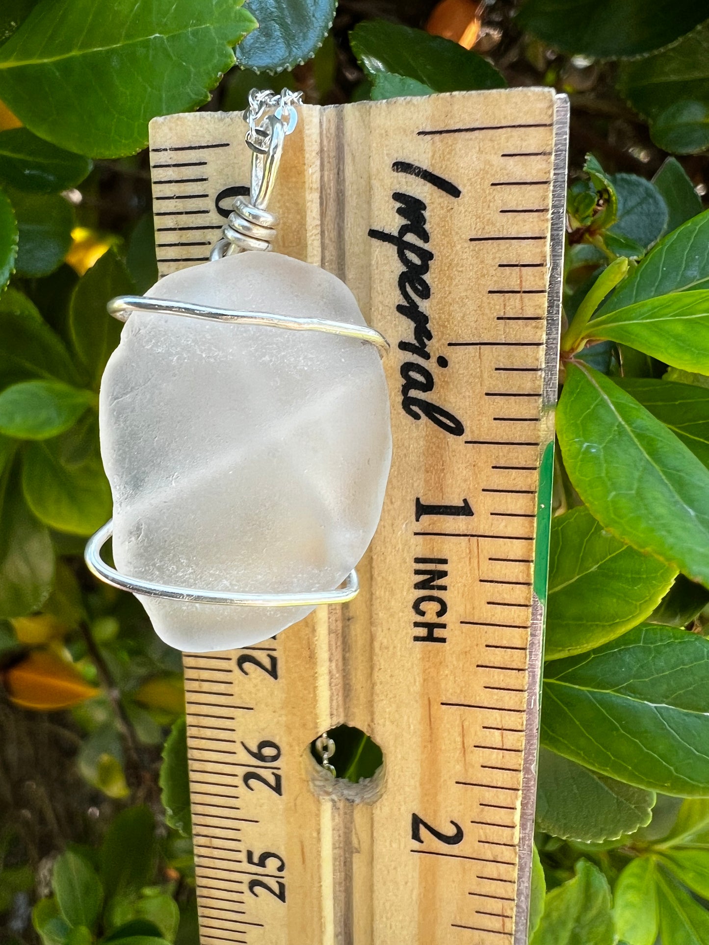 Sea Glass and Silver Necklace
