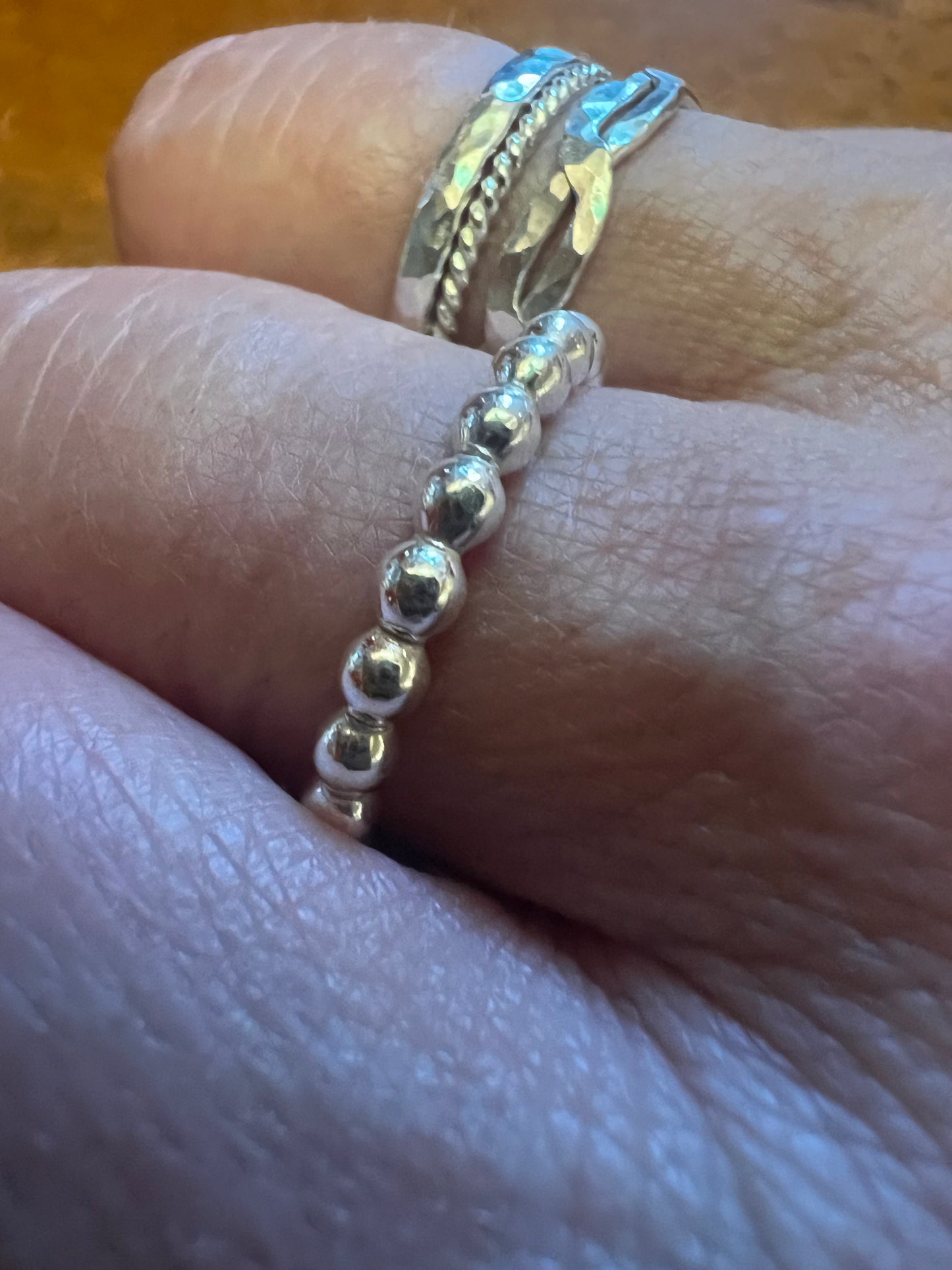 Silver Beaded Ring