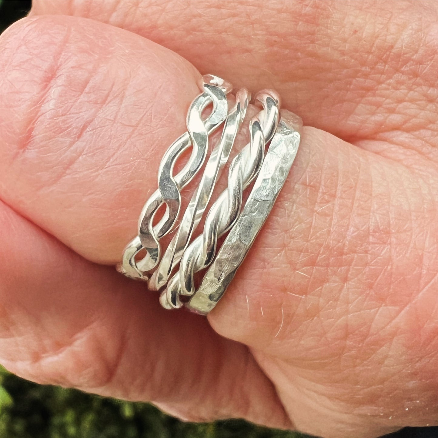Silver Double Twist Ring