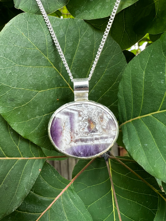 Chevron Amethyst Pendant
