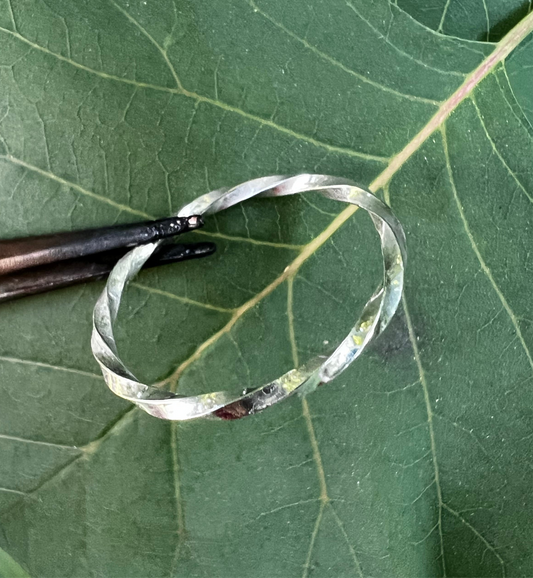 Silver Square Twist Ring