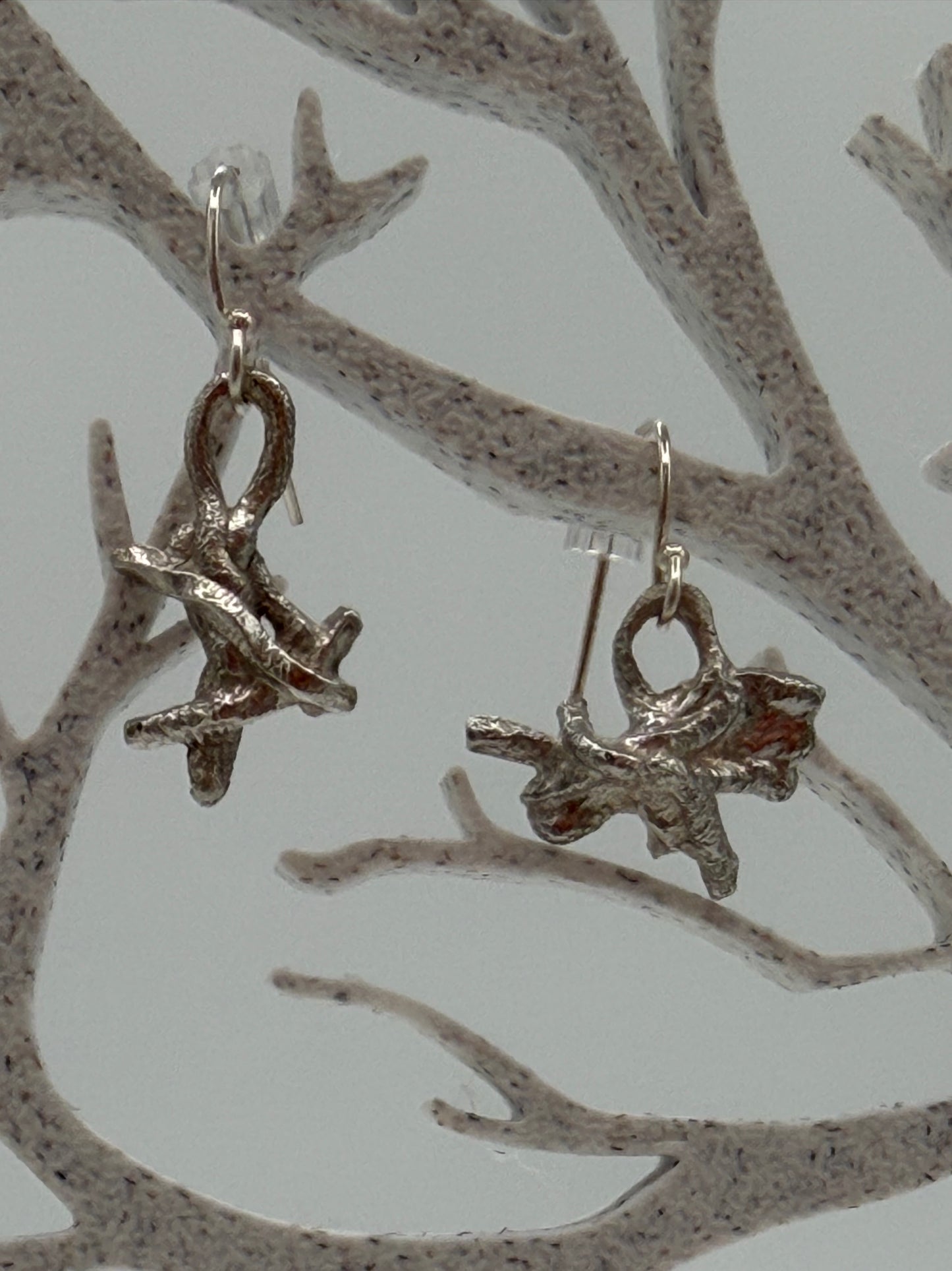 Fused Silver Earrings