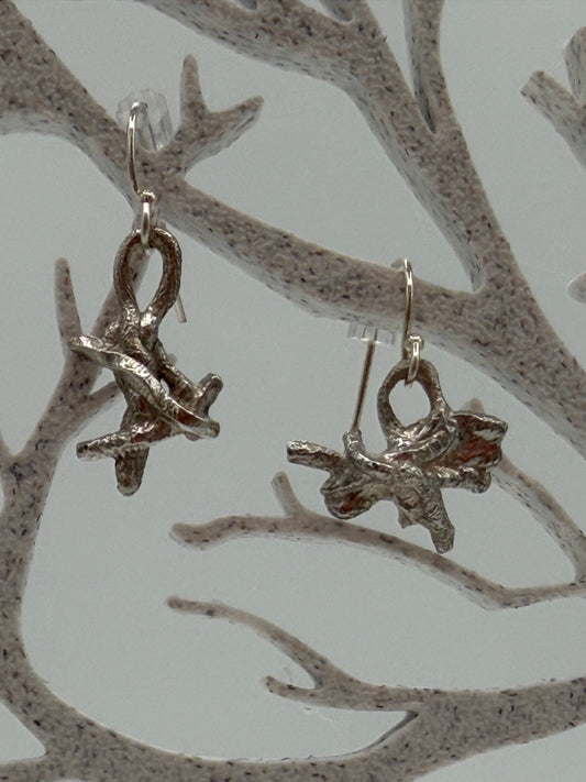 Fused Silver Earrings
