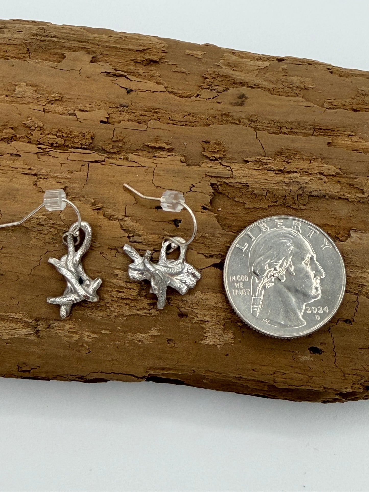 Fused Silver Earrings