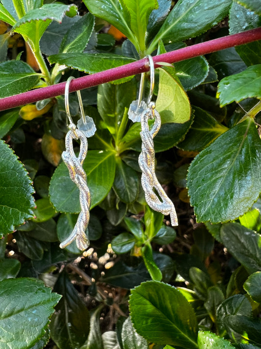 Fused Silver Earrings