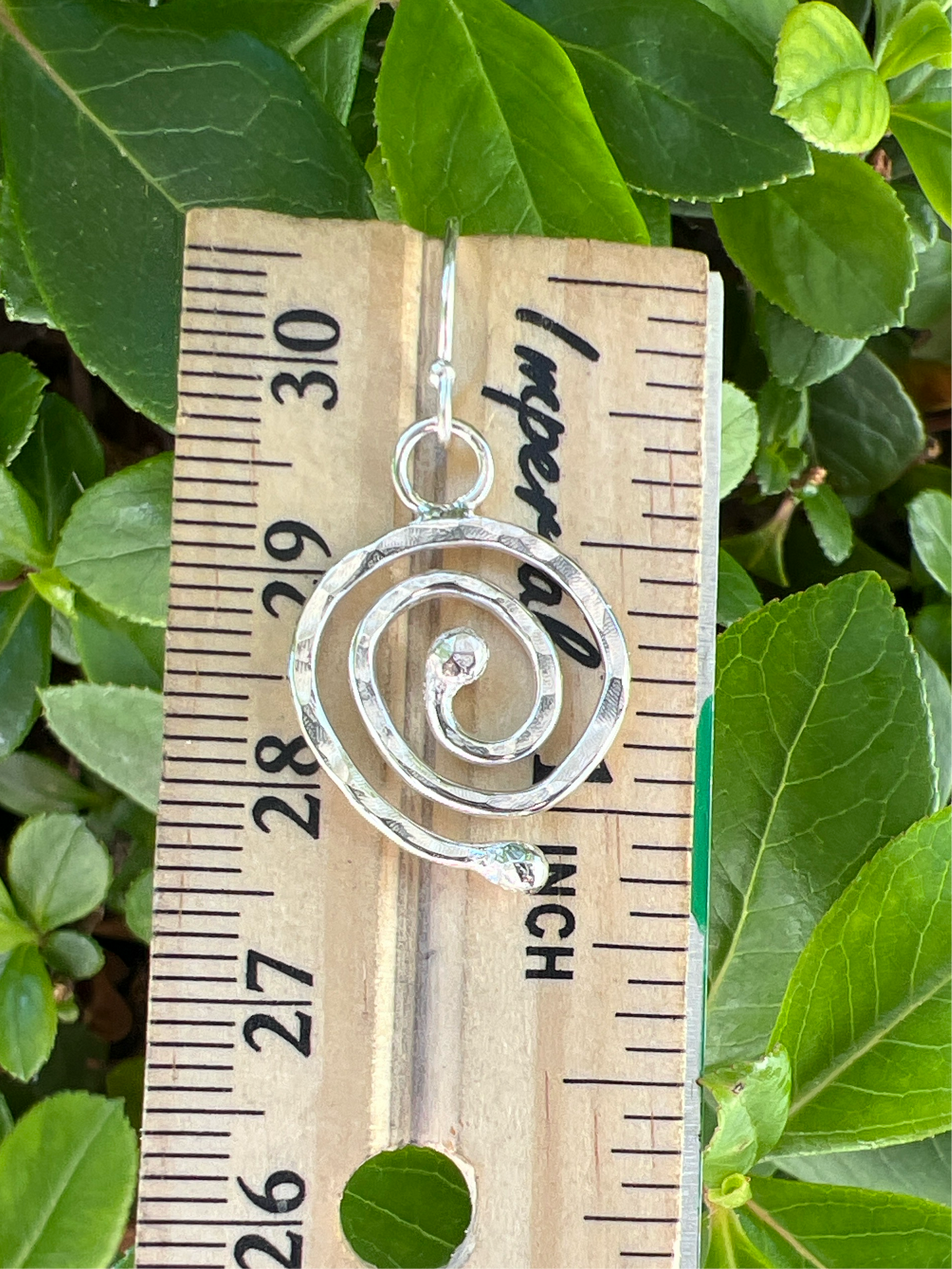 Spiral Hammered Earrings