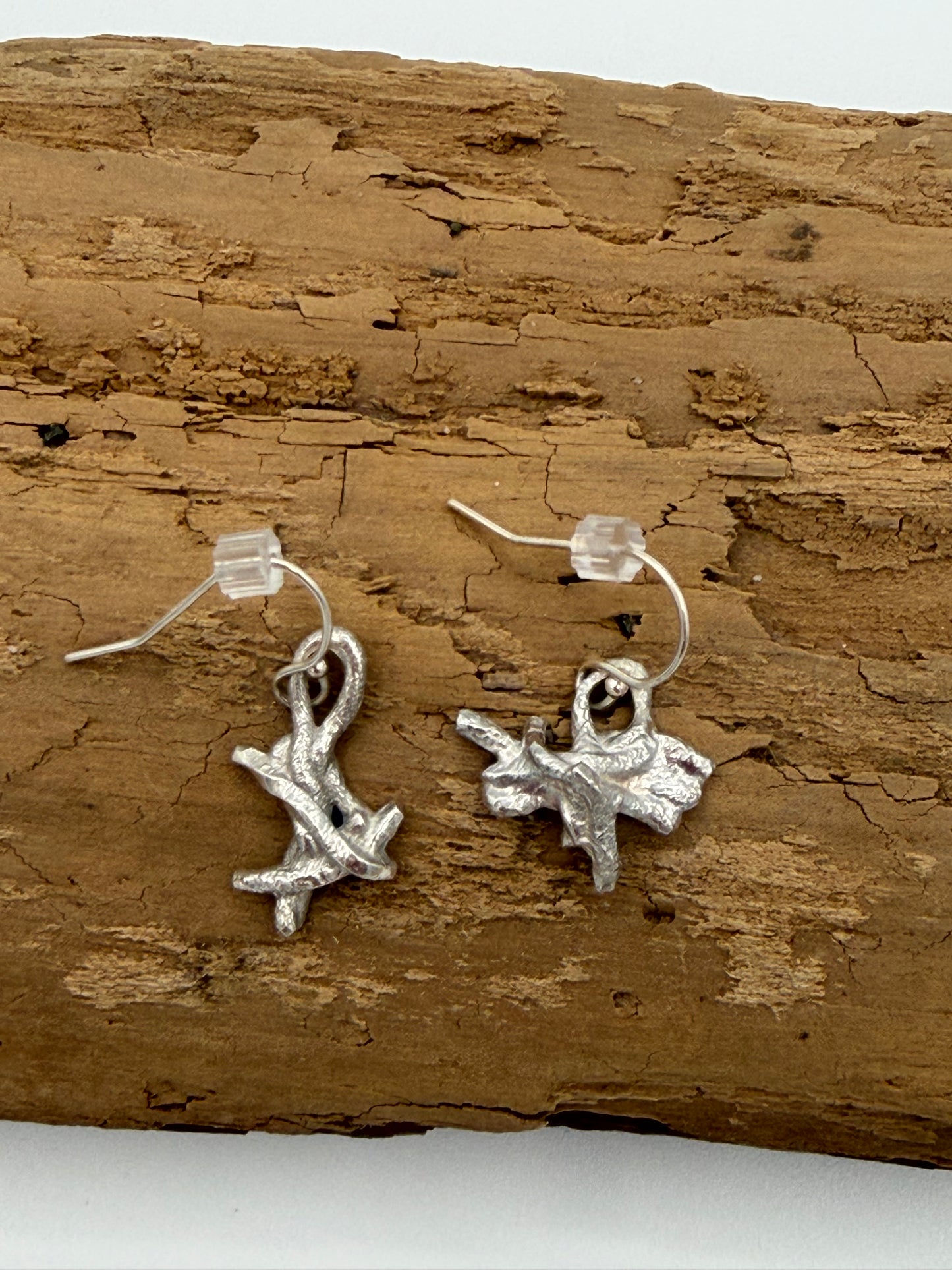 Fused Silver Earrings