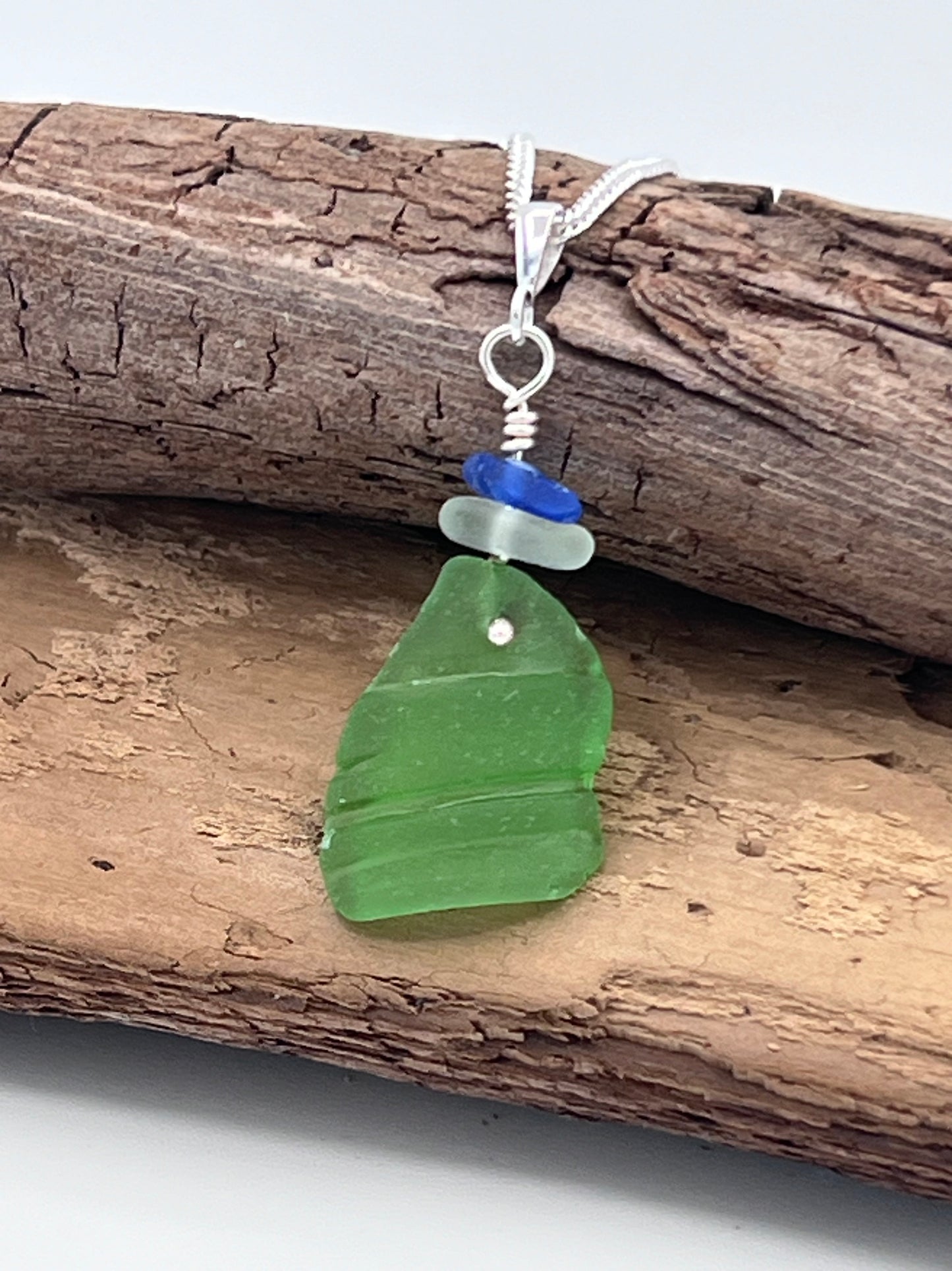 Sea Glass Pendant - Green