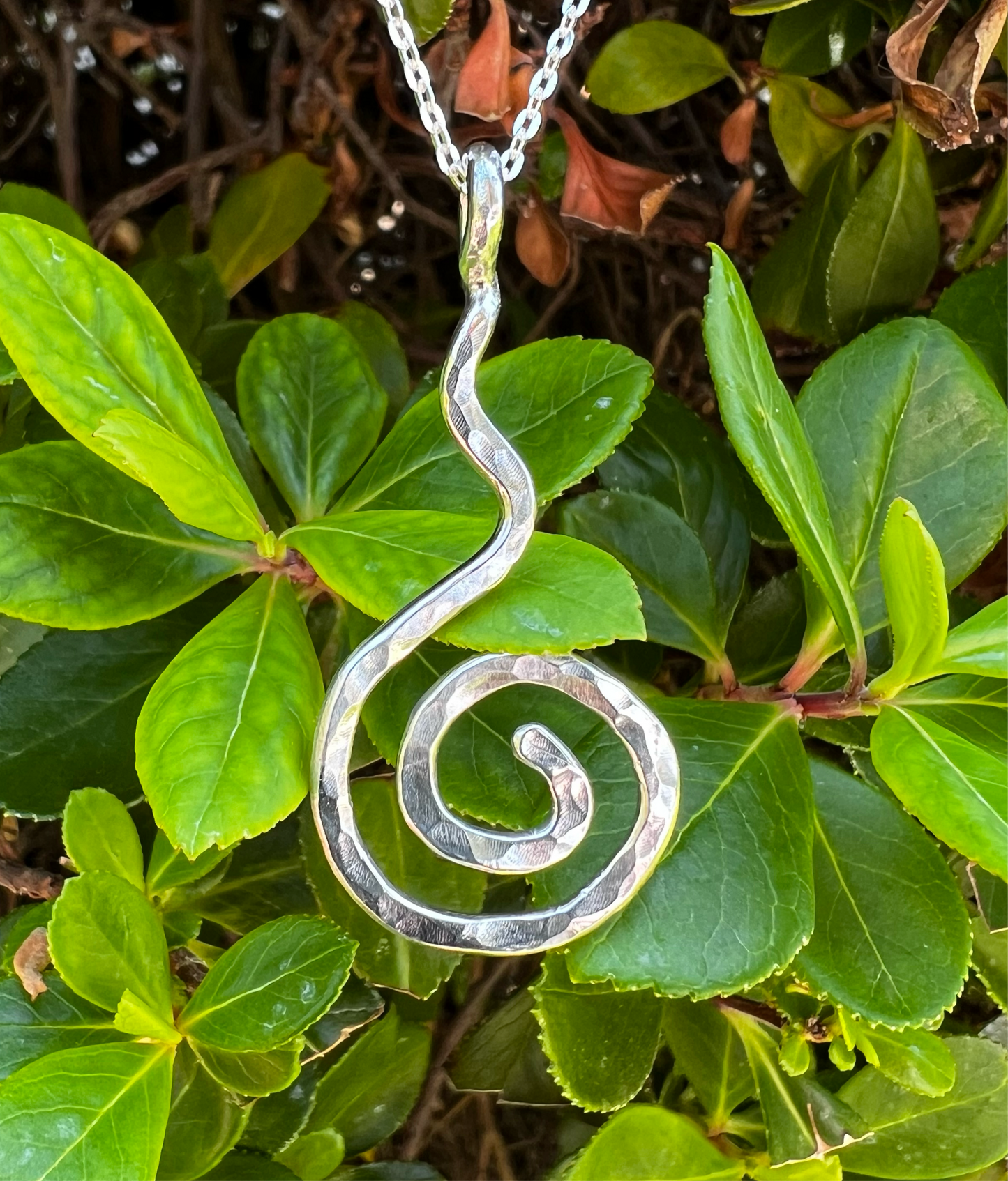 Silver Spiral Necklace