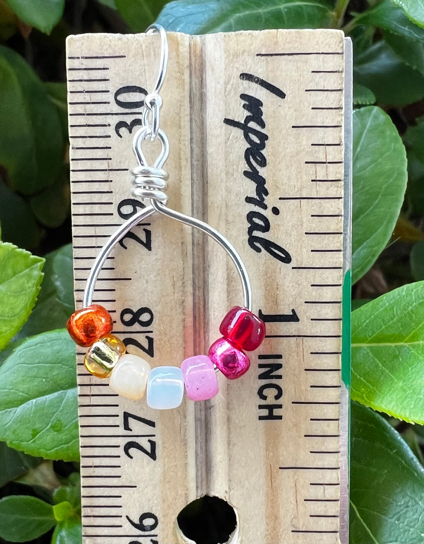 Pride Hoop Earrings - Lesbian Sunset