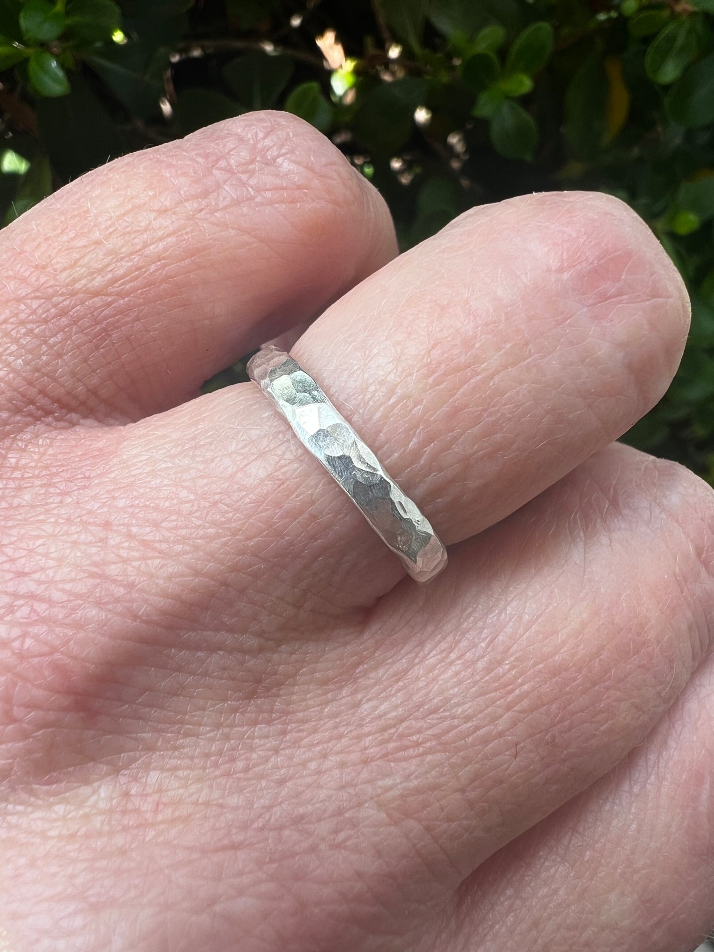 Silver Hammered Ring