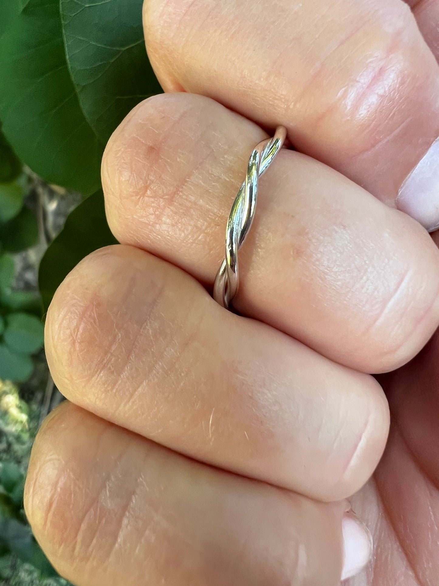 Silver Double Twist Ring