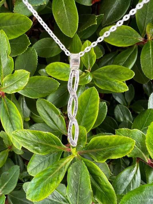 Silver Twist Necklace (shorter version)