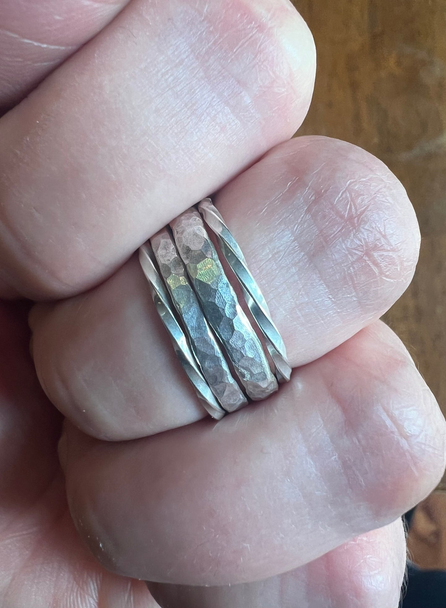 Silver Hammered Ring